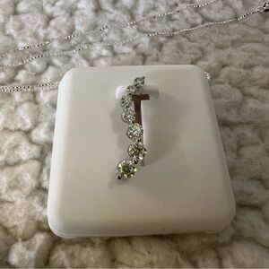 NWT MOISSANITE SILVER NECKLACE